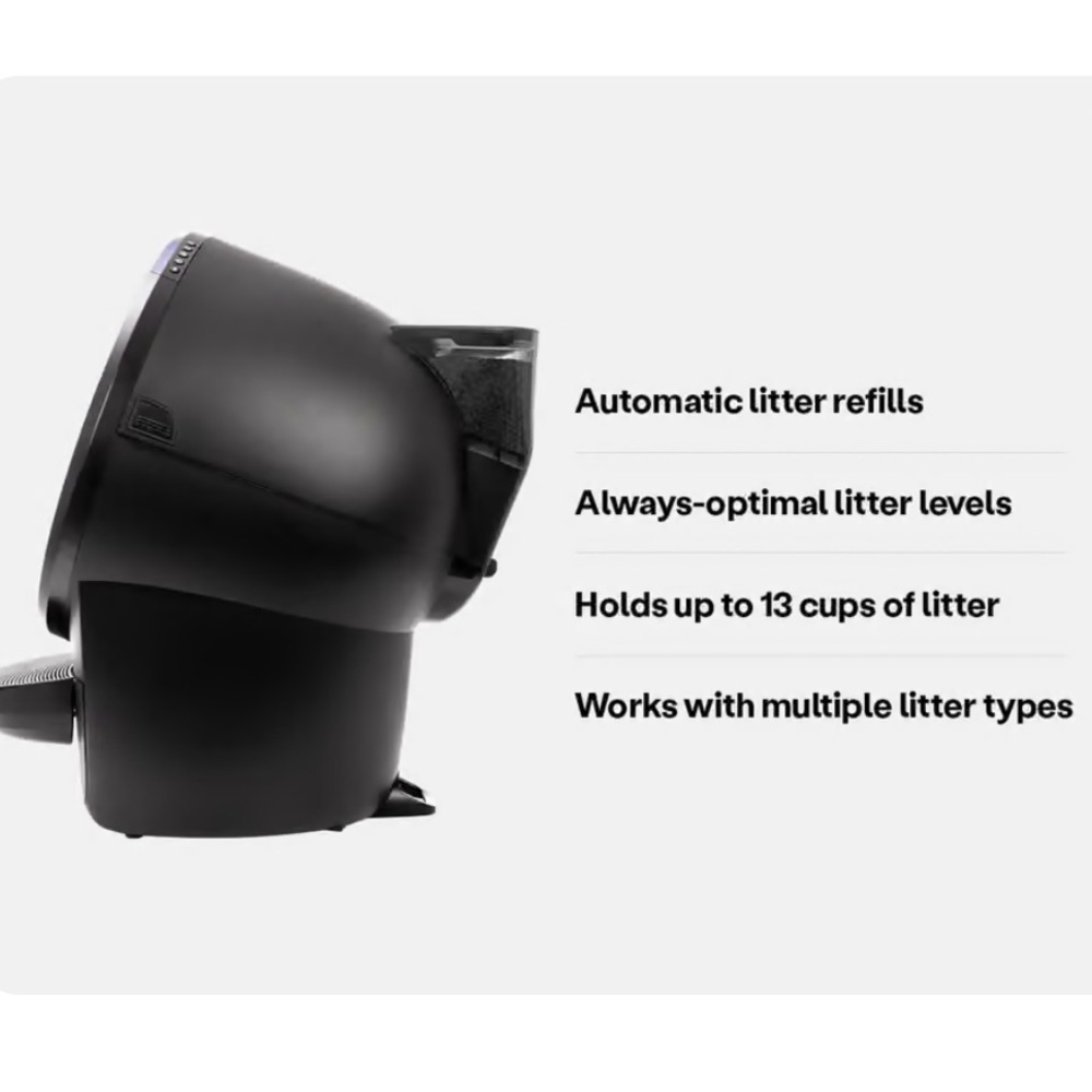 Litter Hopper for Litter robot 4 in Black